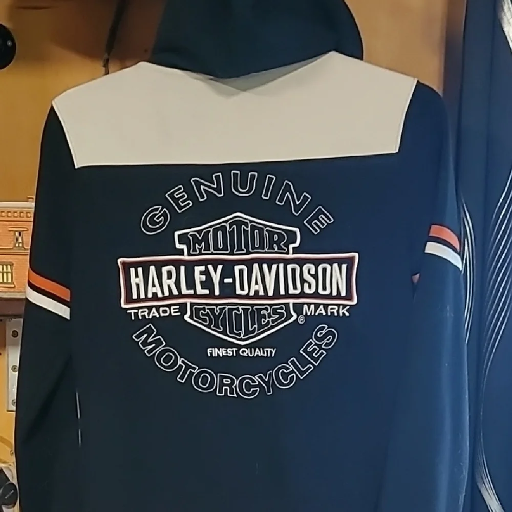 Harley-Davidson Black and White Zip-Up Jacket - Picture 3 of 4
